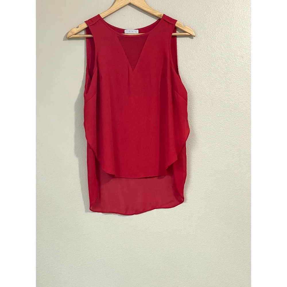 1.STATE Red Sleeveless Top S
